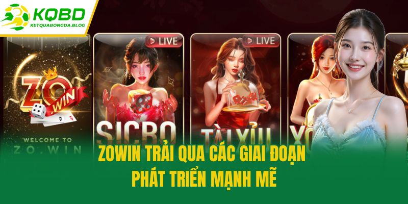 Zowin trải qua các giai đoạn phát triển mạnh mẽ